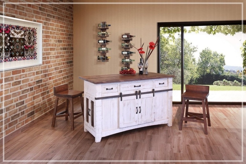 Coralie 59.75'' Wide Rolling Kitchen Island with Solid Wood Top
