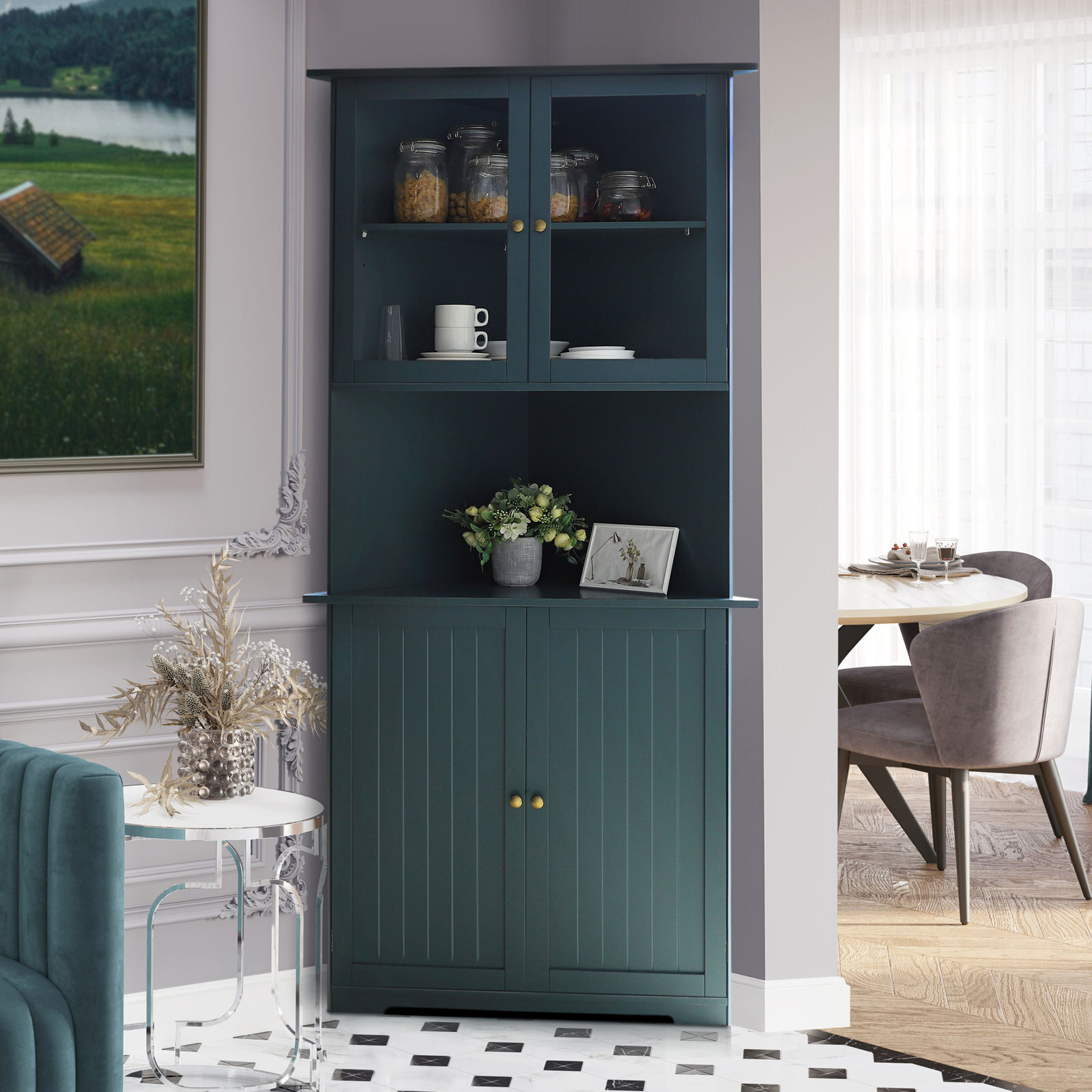 Corner Kitchen Pantry Cabinet