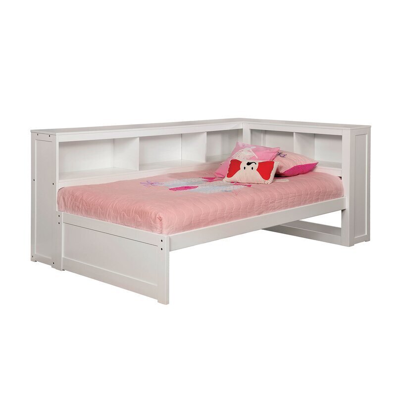 Corner style Daybed With Bookcase Headboard