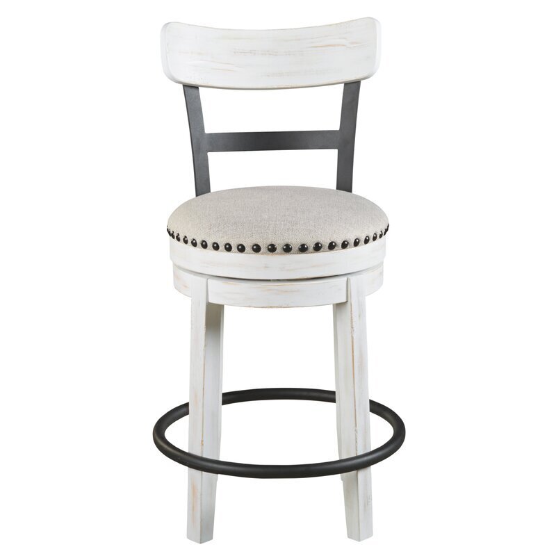 Cottage Core Wooden Kitchen Stool With Backs