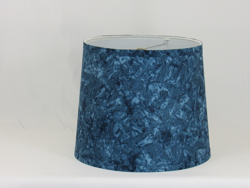 Cotton Drum Lamp Shade ( Spider ) in Blue