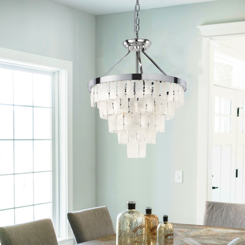 Coastal Capiz Shell Chandelier