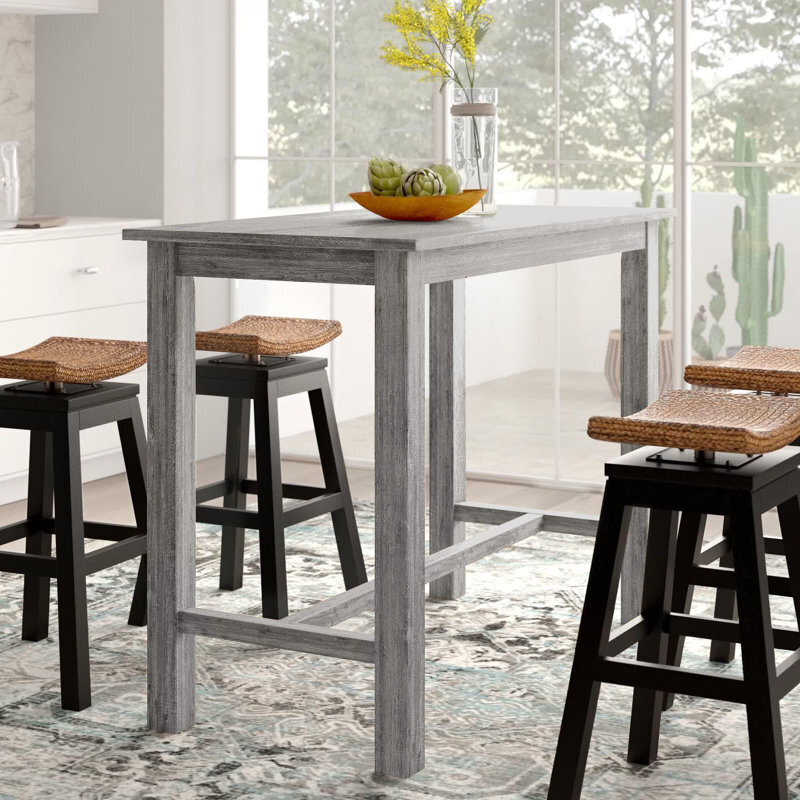 Counter Height Light Gray Dining Table