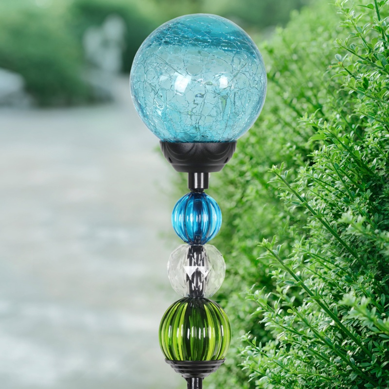 Crackle Ball Garden Stake