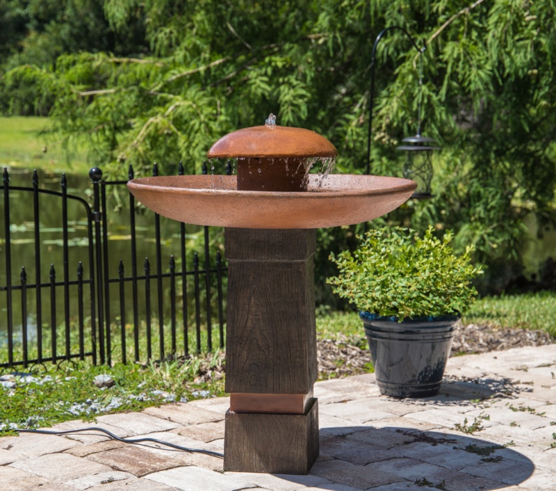 Cremini Resin Floor Fountain with Light