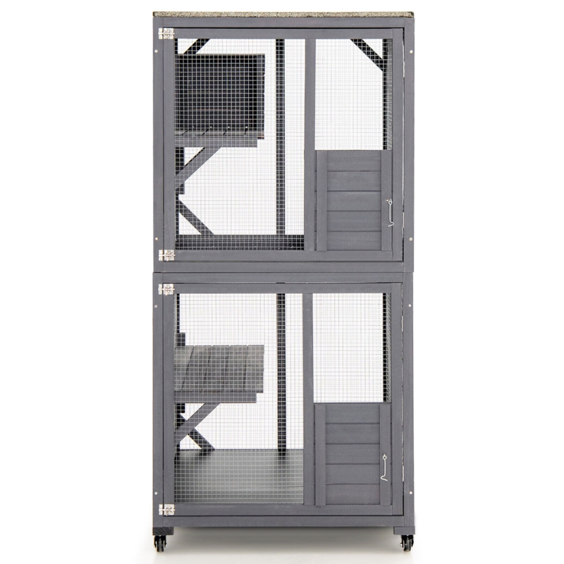 Cat Cage with Play and Rest Features