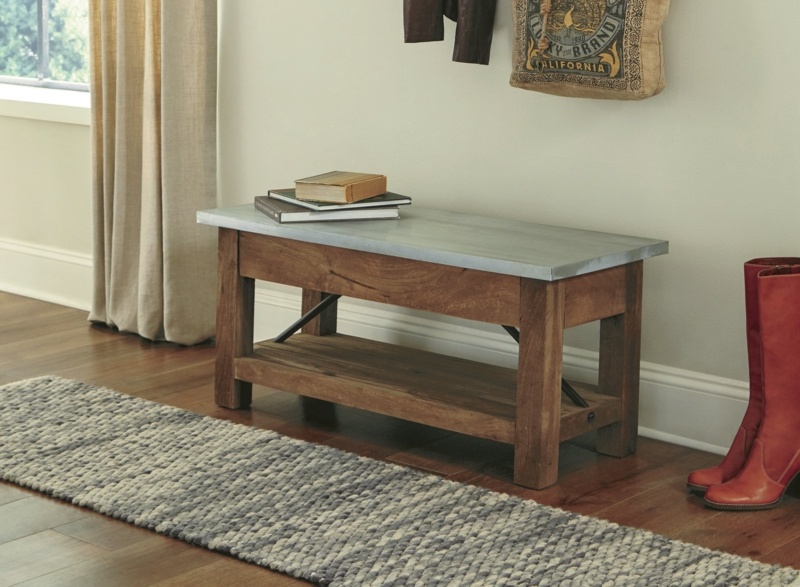 Crockett Shelves Storage Bench