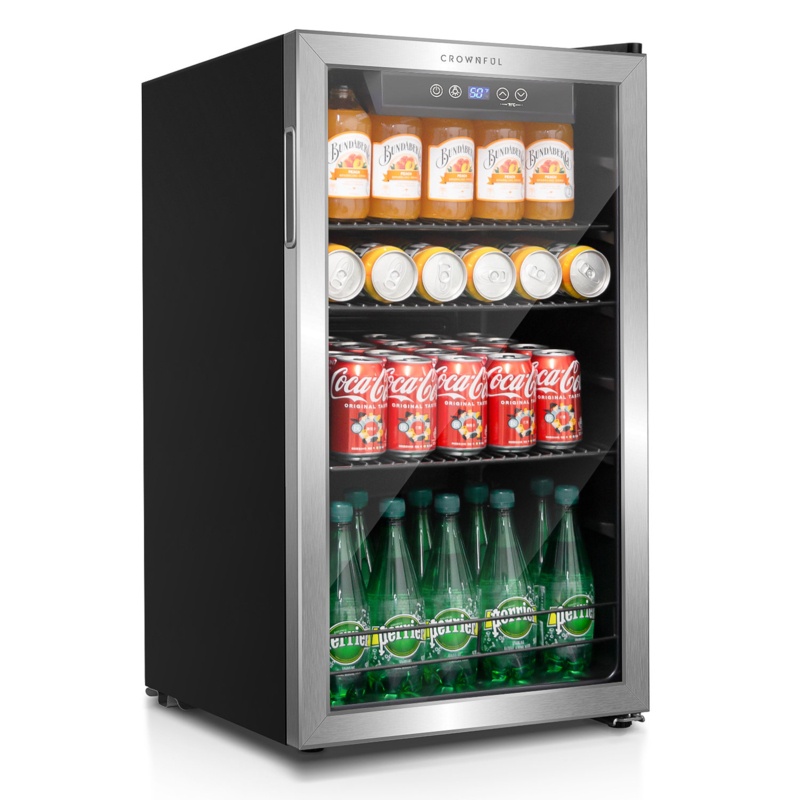 CROWNFUL 120 Cans (12 oz.) Freestanding Beverage Refrigerator