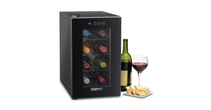Cuisinart 10.50'' width 8 Bottle Single Zone Freestanding Wine Refrigerator