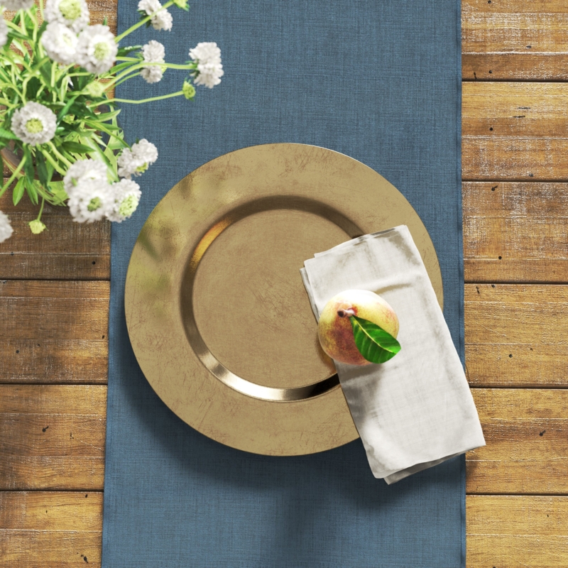 Glass Plate with Gold Foil Design