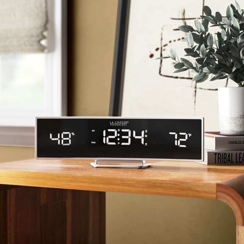 Curved Unique Table Clock with LED Display