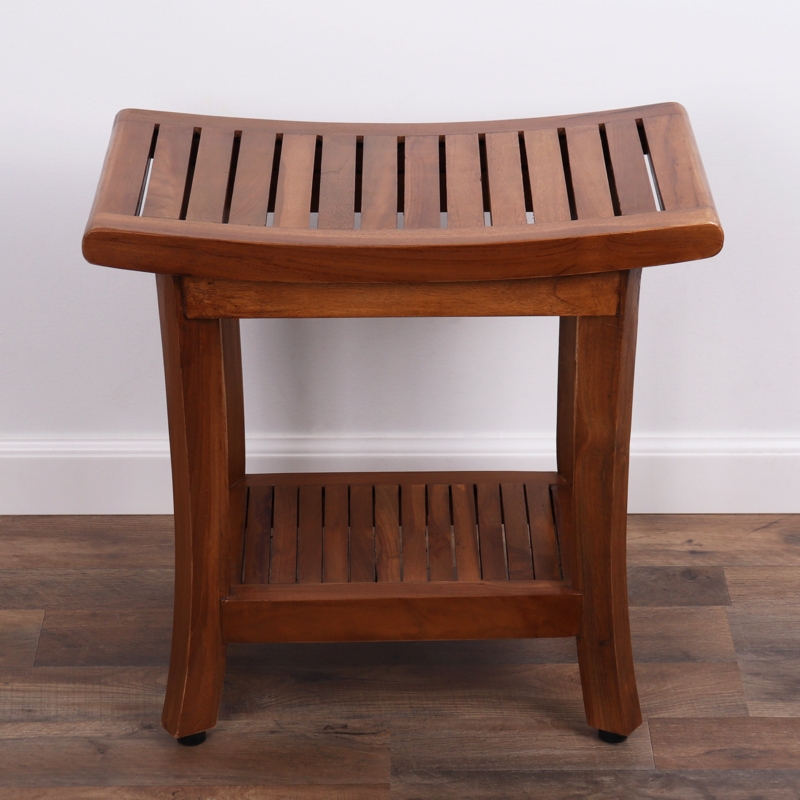 Teak Wooden Shower Stool
