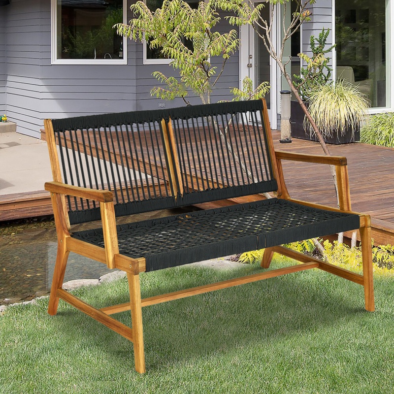 Cyril Acacia Outdoor Bench
