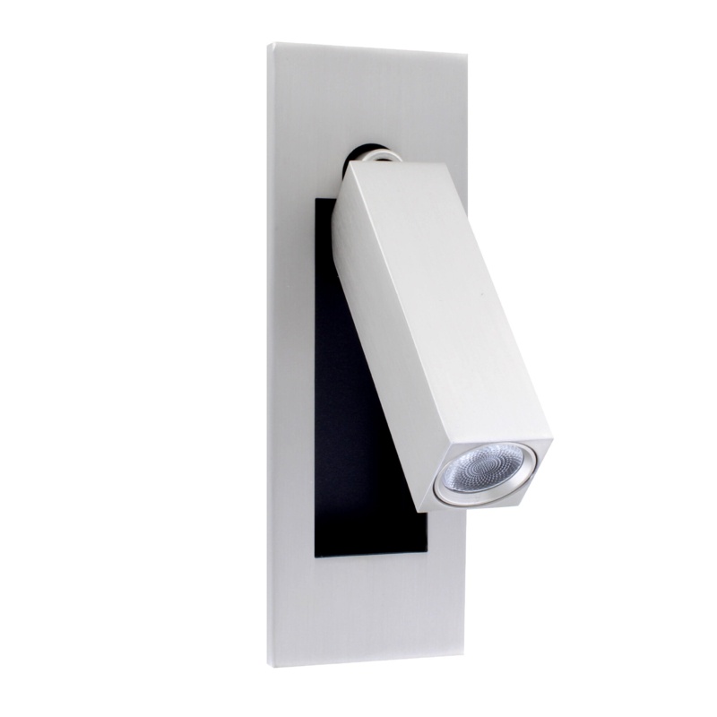 Damario Wall Mounted Bedside Reading Led Light Sconce - Brushed Nickel