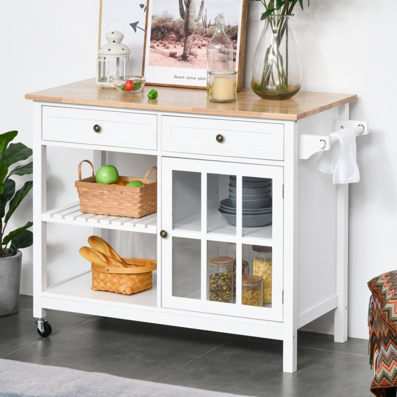 Damia 45.75'' Wide Rolling Kitchen Island