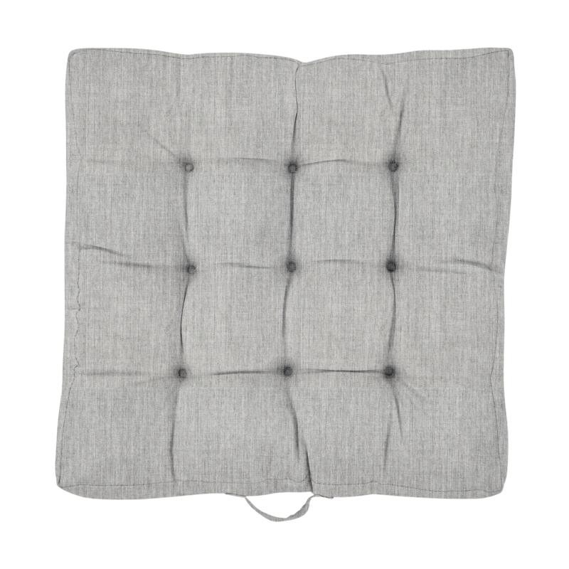 Black Tufted Indoor Floor Pillow