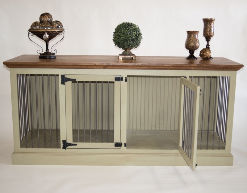 Modern Birch Dog Crate Credenza
