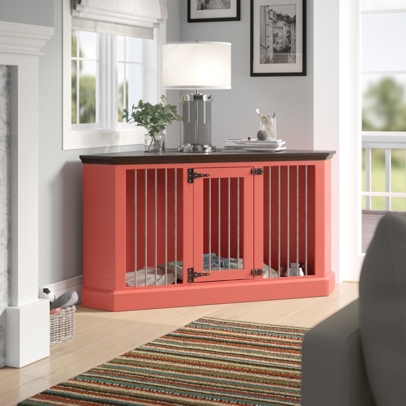Damien Medium Corner Credenza Pet Crate
