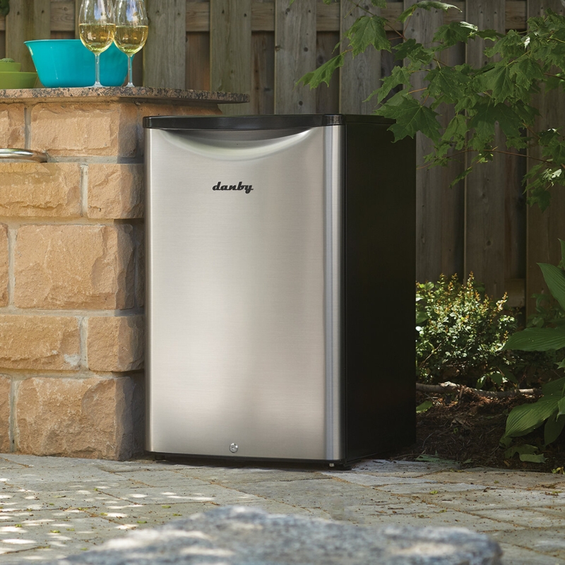 Compact All-Refrigerator with Adjustable Glass Shelves