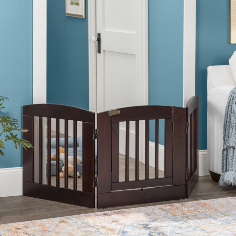Solid Wood Pet Gate with Door