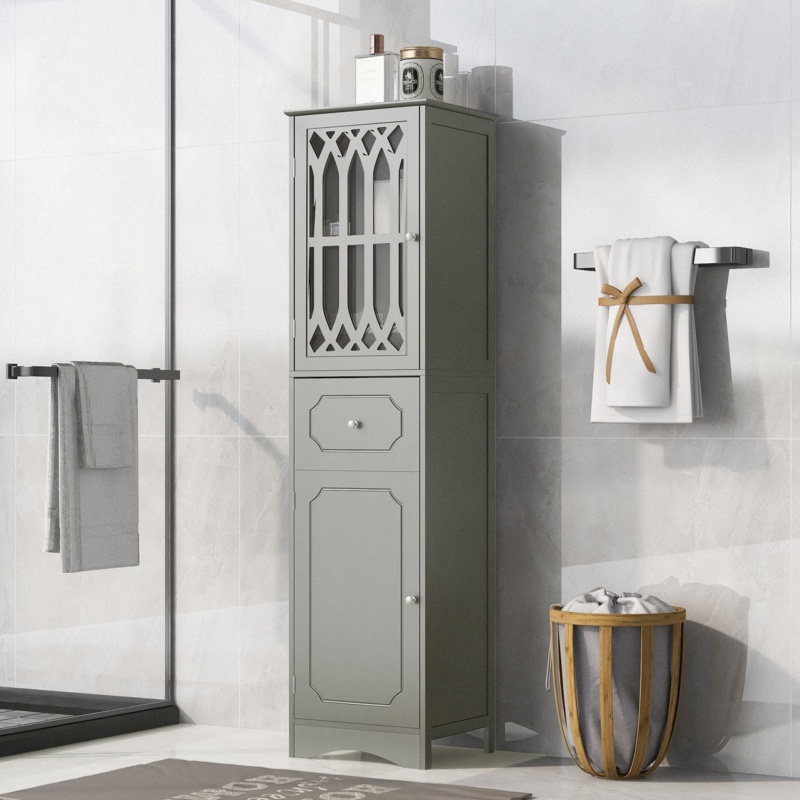 Danielys Freestanding Linen Cabinet
