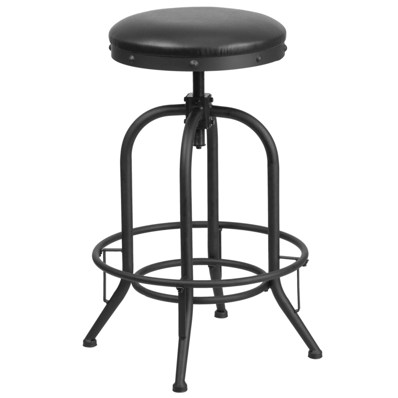 Rustic Industrial Counter-Height Stool