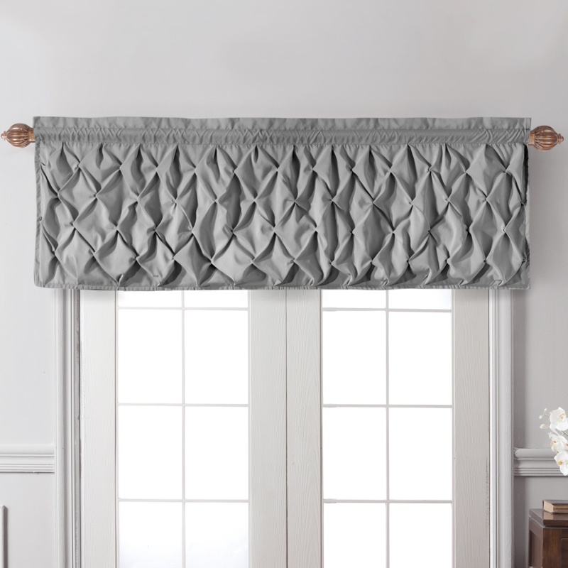 Dannalyn Geometric Tailored 60'' Window Valance