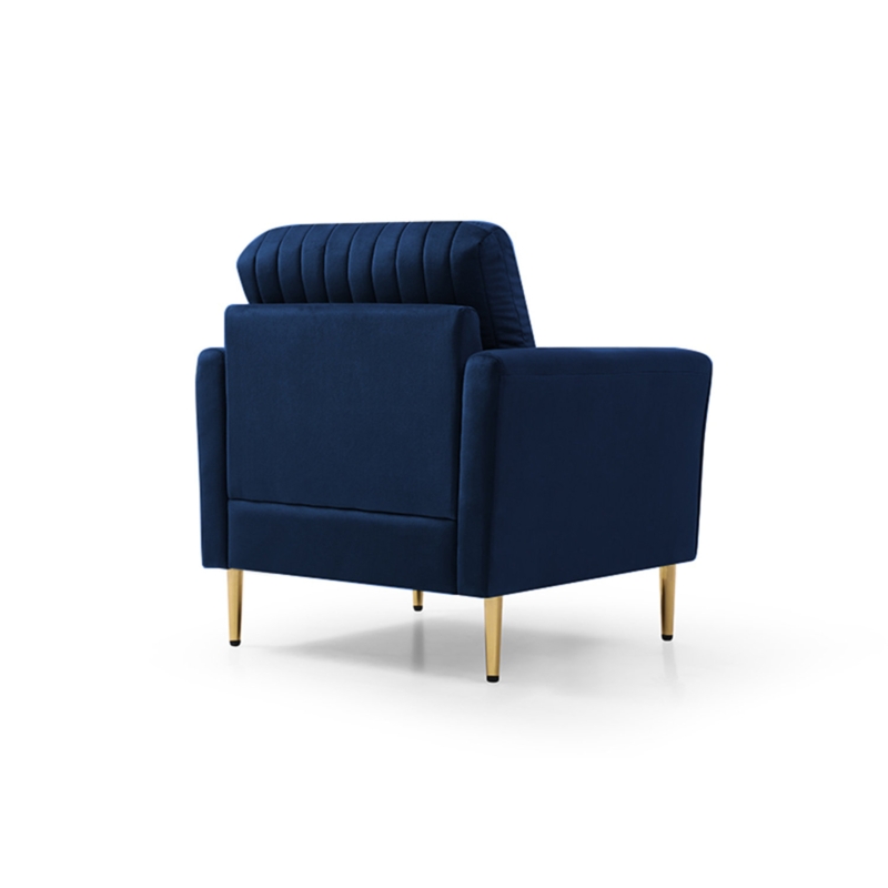 Luxurious Velvet Sofa with Channel Tufting