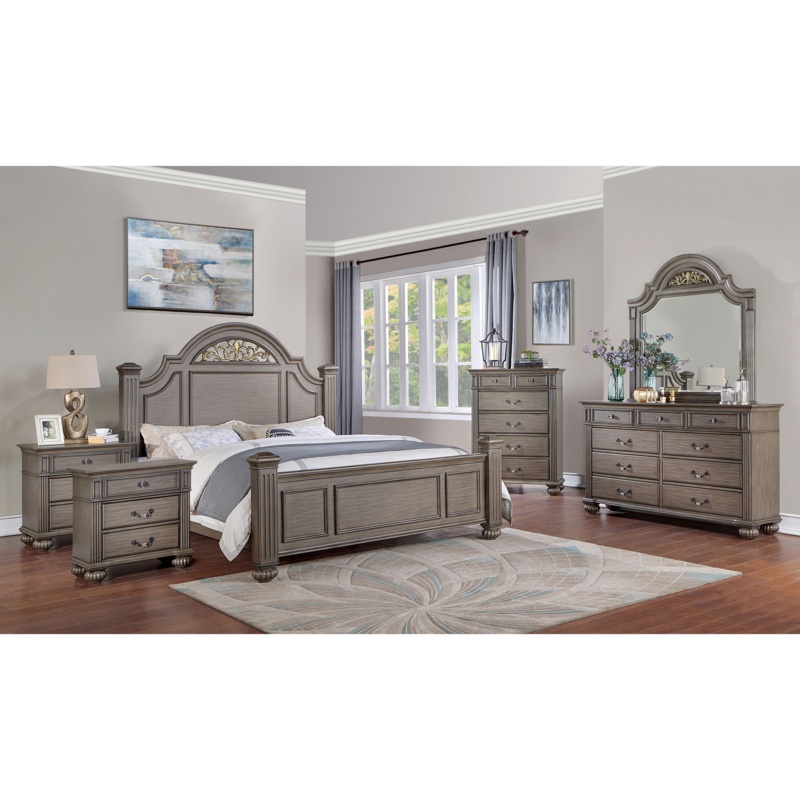 Darbydale Wood 6-Piece Eastern King Bedroom Set
