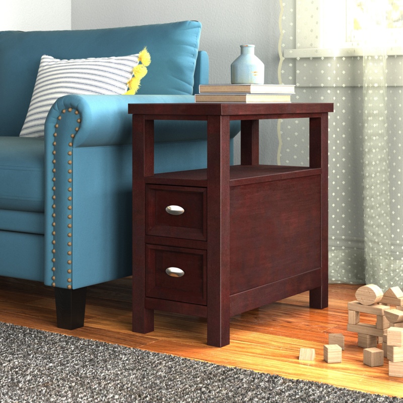 Darius 24'' Tall End Table with Storage
