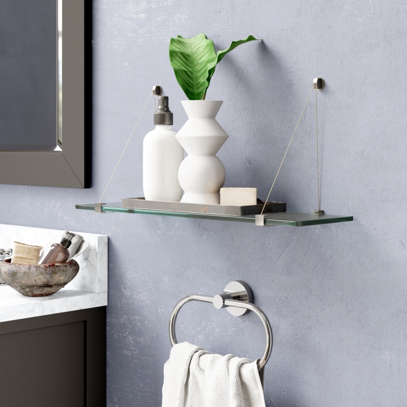 Glass Wall Shelf with Style