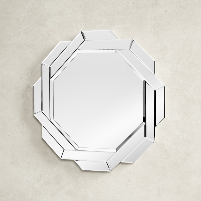 Daughtrey Round Glass Wall Mirror
