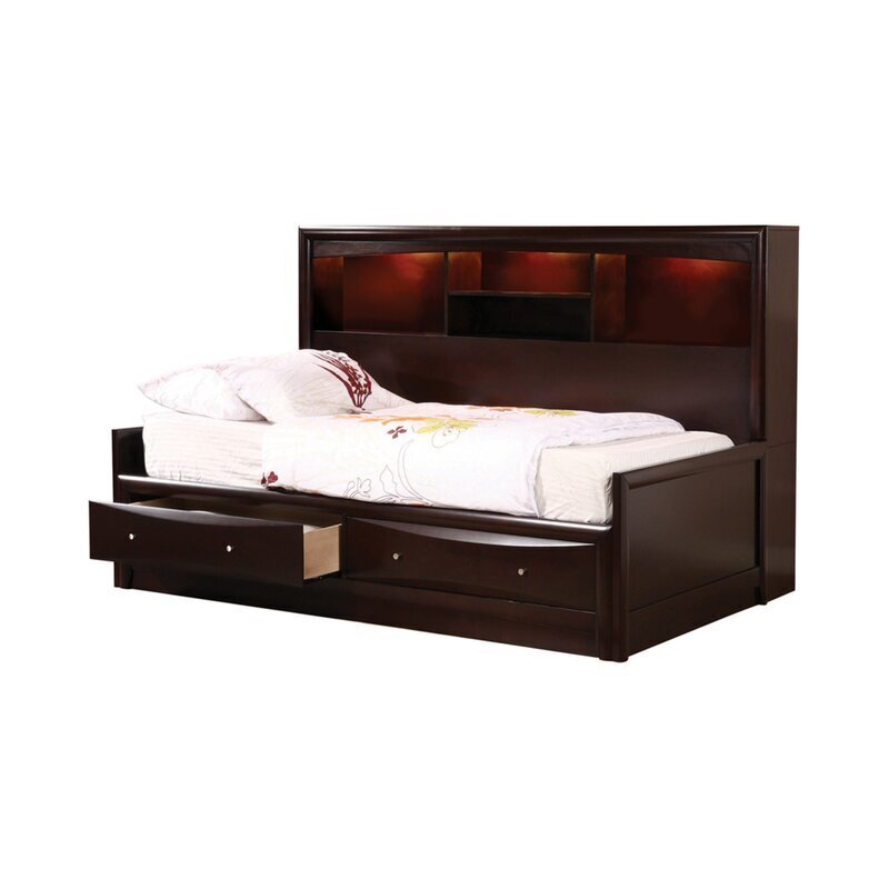 Daybed With Bookcase and Lights