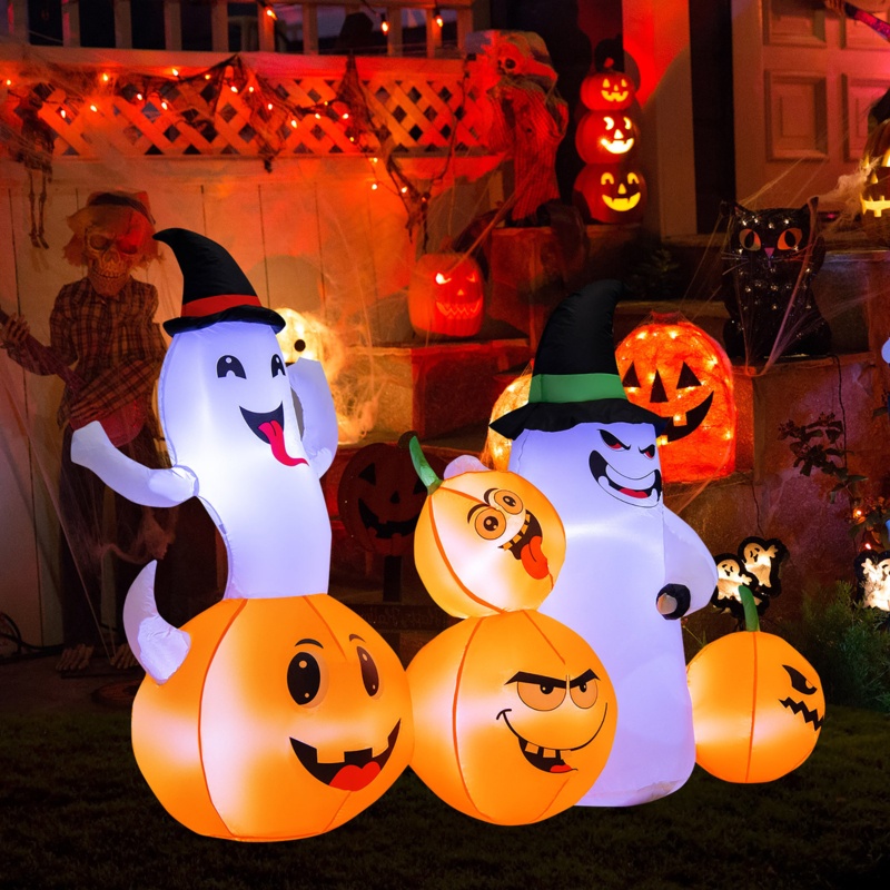 Decor 4 Pumpkins & Ghosts Inflatable
