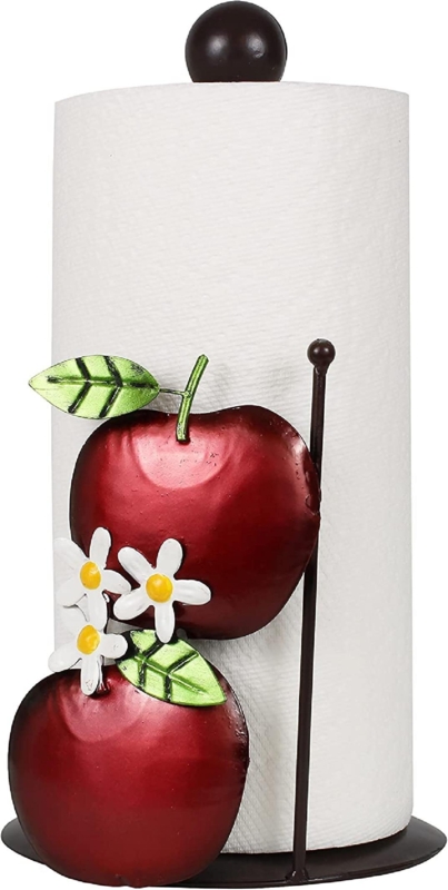 Red Apple Rustic Paper Towel Holder