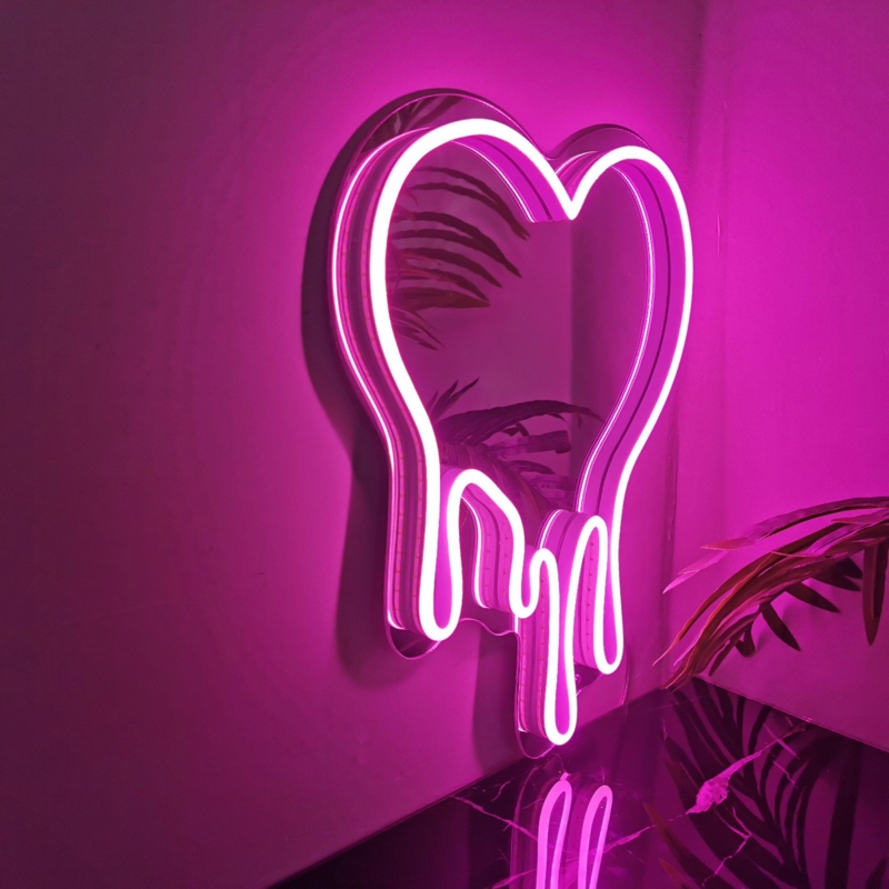LED Mirror Neon Light Decor