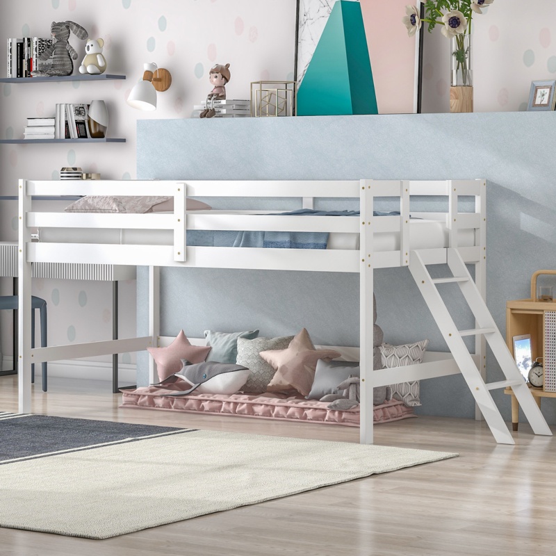 Deontez Twin Solid Wood Loft Bed by Harriet Bee