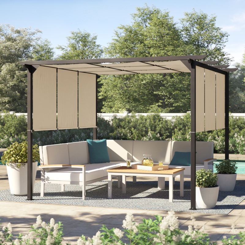 Dequilla 9.5 Ft. W x 9.5 Ft. D Steel Patio Gazebo