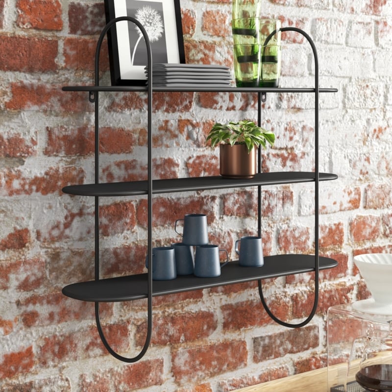 Industrial 3-Tier Wall Shelf