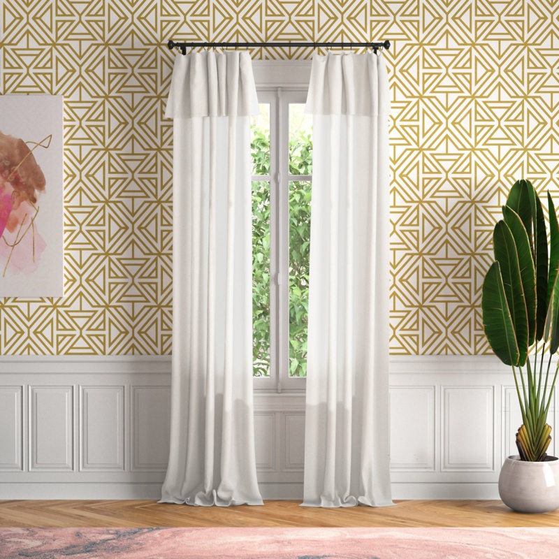 Destini 100% Cotton Semi-Sheer Curtain Panel