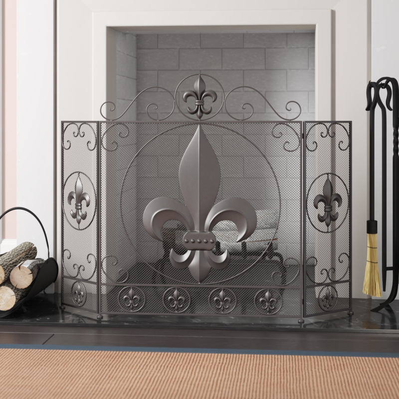 Fleur-de-Lis Fireplace Screen