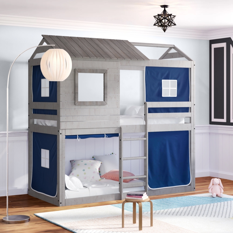 Twin Bunk Bed with Playful Design