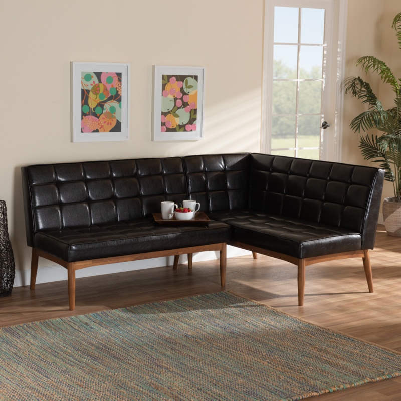 Dieke 2 Piece Faux Leather Bench Set