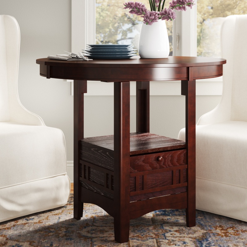 Dingler Counter Height Extendable Pedestal Dining Table