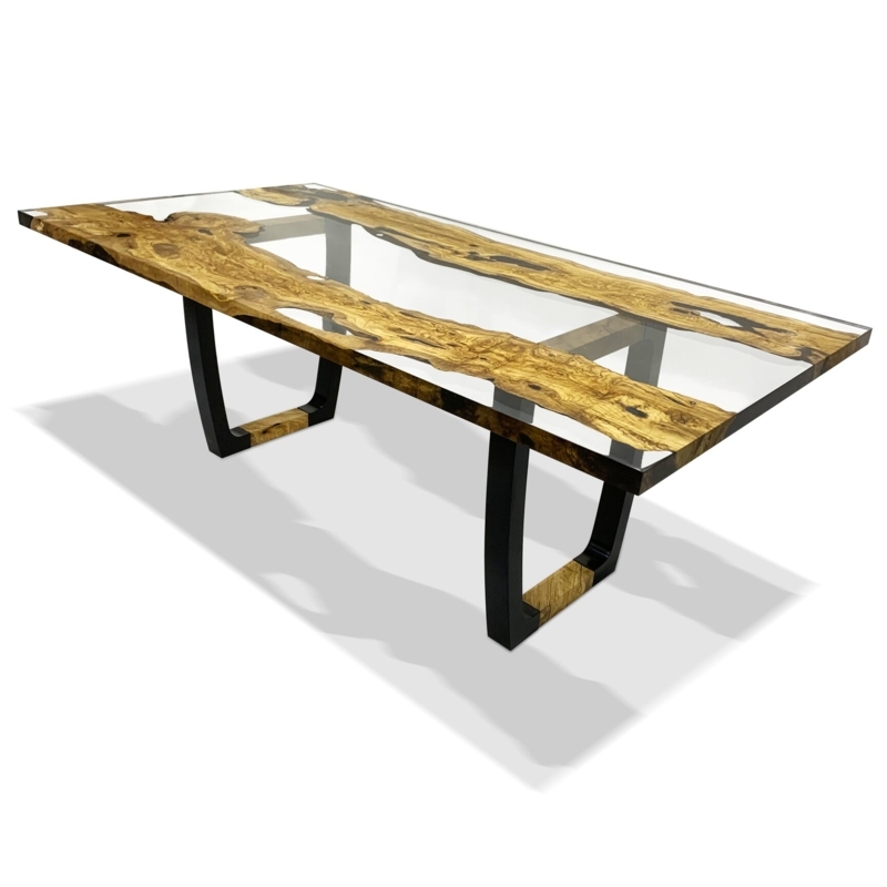 Handmade Walnut and Olive Wood Luxury Table