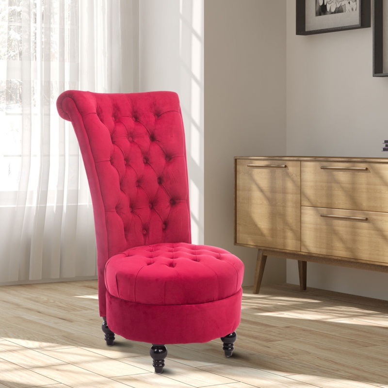 Dinwiddie 25'' Wide Tufted Velvet Slipper Chair