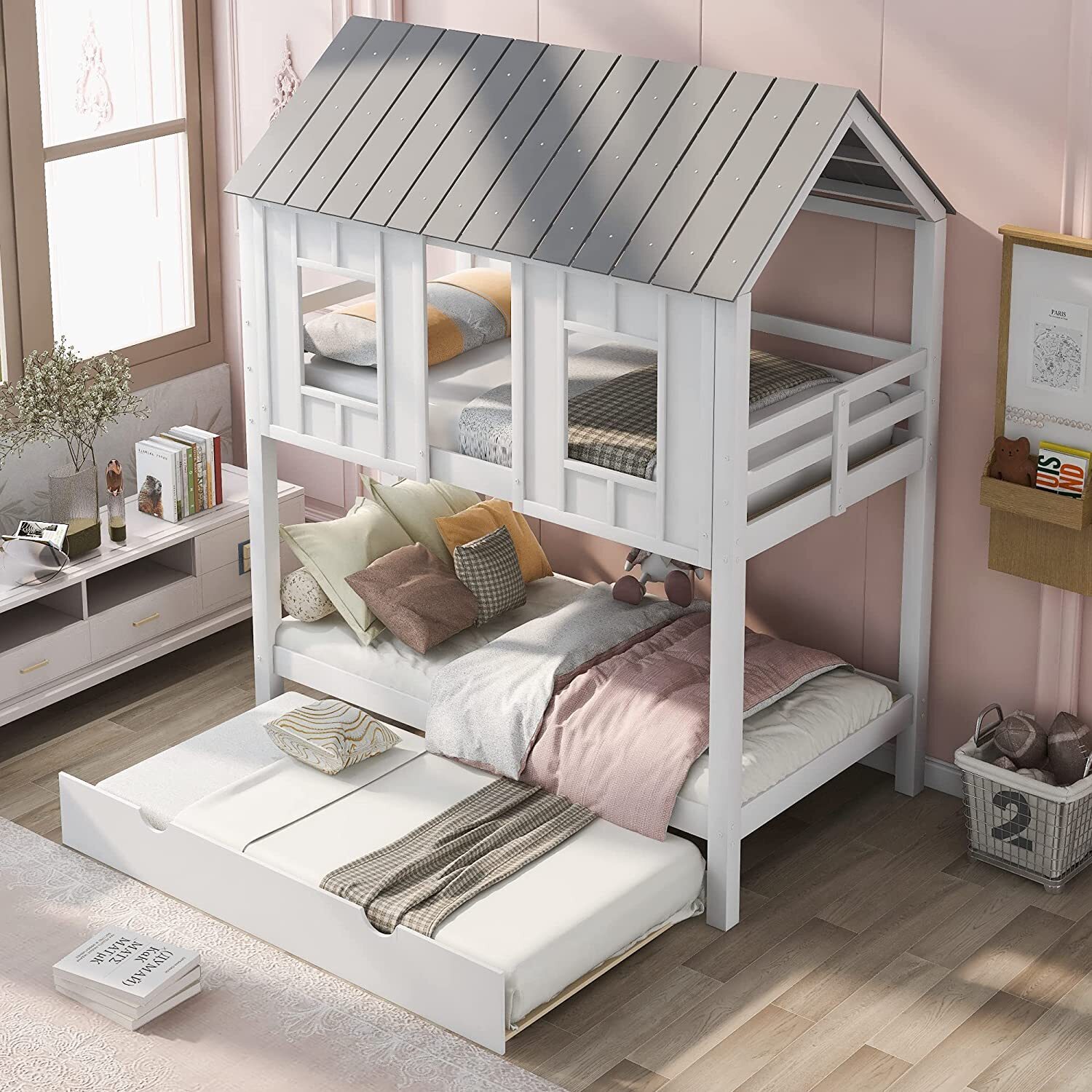 Doll House Bed With Trundle