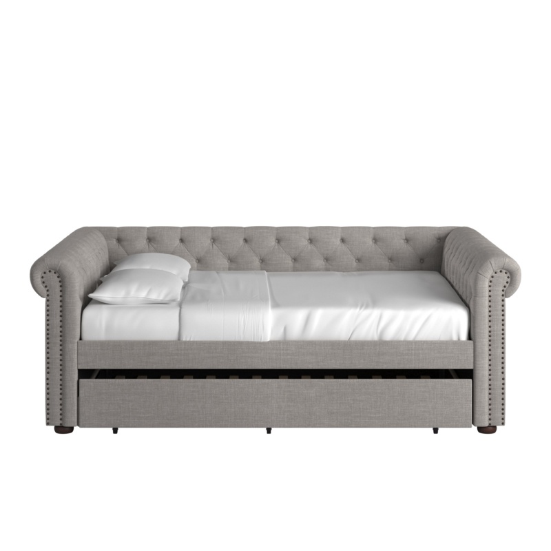 Domenic Upholstered Daybed with Trundle