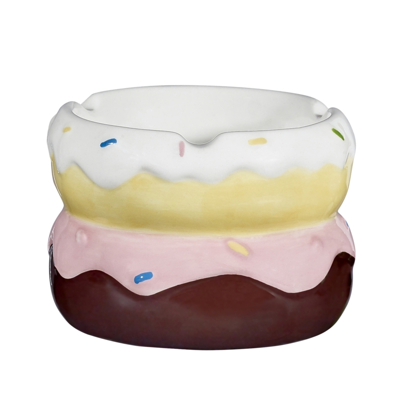 Donut-Shaped Ceramic Ashtray