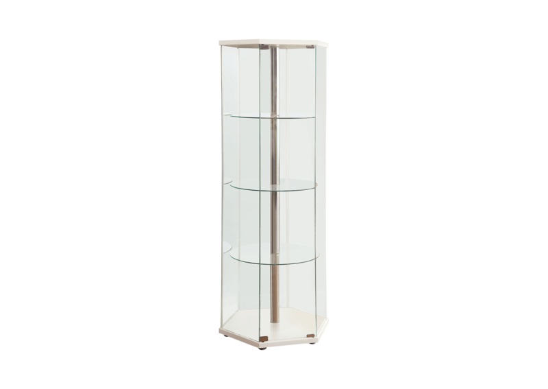Dorsy 24'' Wide Mirrored Back Curio Cabinet